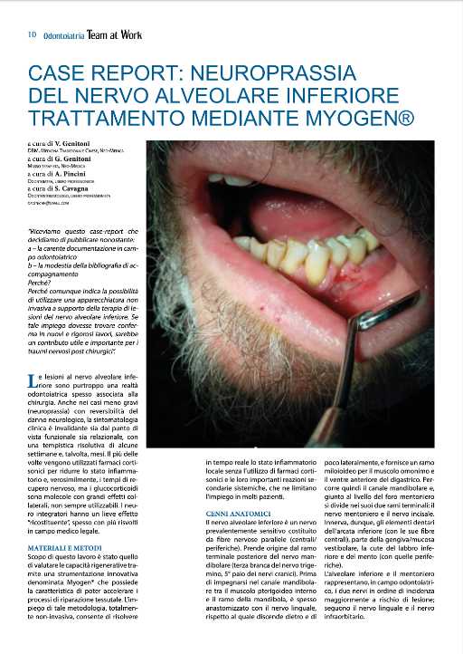 Articolo Myogen Team At Work